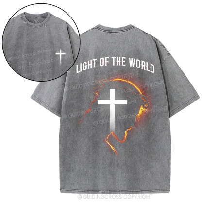 Light Of The World Christian Washed T-Shirt