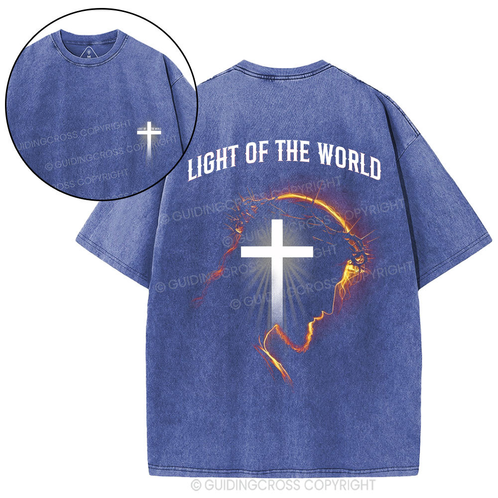 Light Of The World Christian Washed T-Shirt