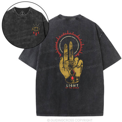 Light Of The World Christian Washed T-Shirt