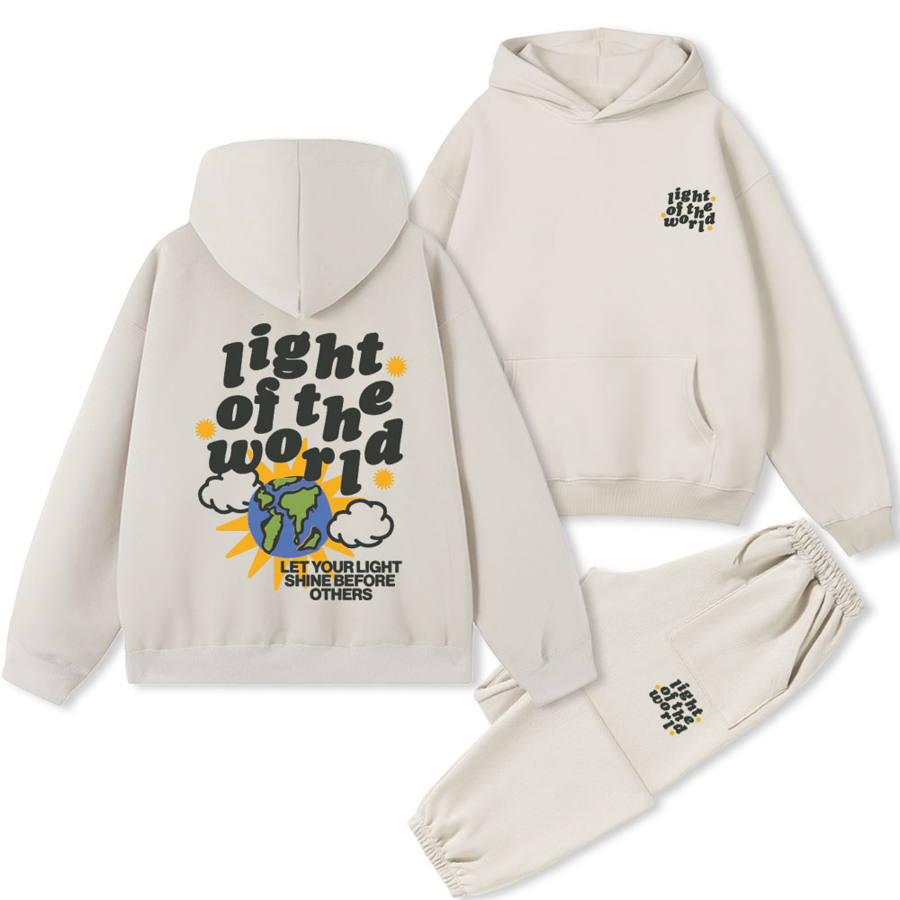 Light Of The World christian Premium Fleece Hoodie Set