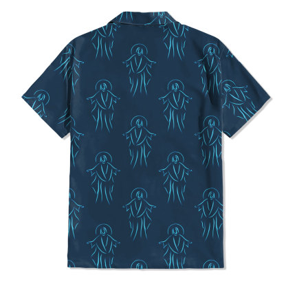 Line Drawing Jesus Christian Hawaiian Shirt
