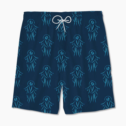 Line Drawing Jesus Christian Hawaiian Shirt