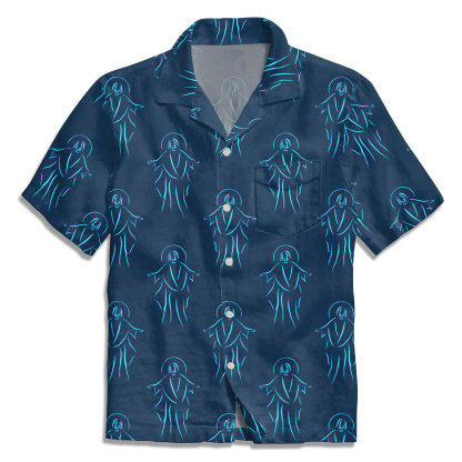 Line Drawing Jesus Christian Hawaiian Shirt