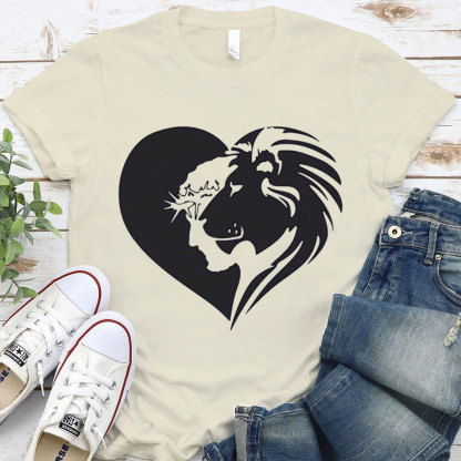 Lion And Heart Christian T-Shirt
