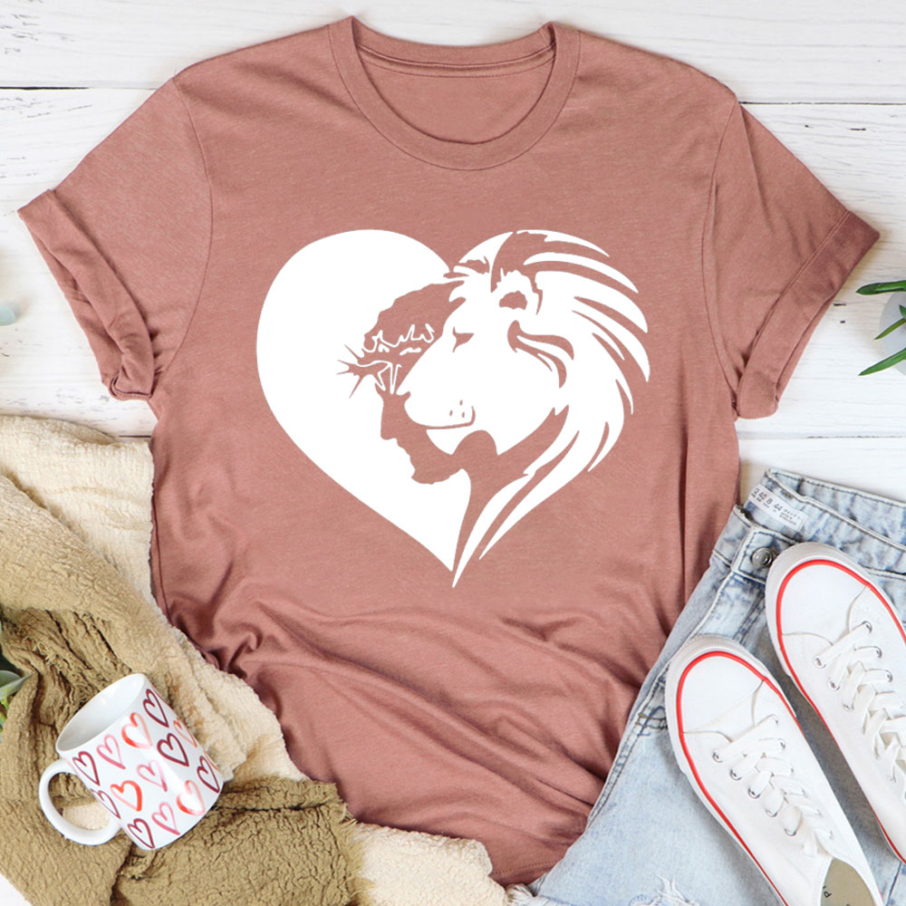 Lion And Heart Christian T-Shirt