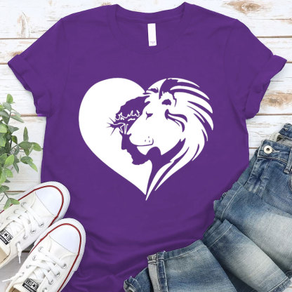 Lion And Heart Christian T-Shirt