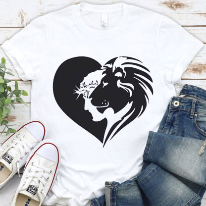 Lion And Heart Christian T-Shirt
