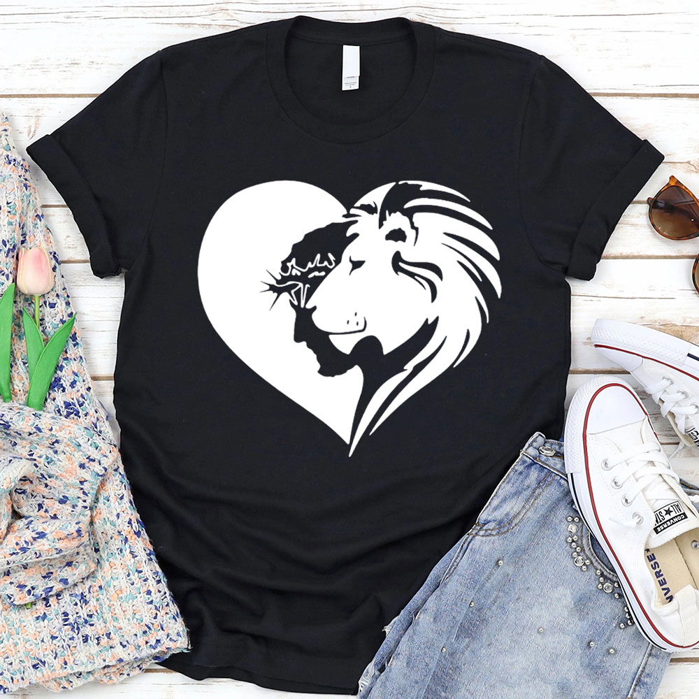 Lion And Heart Christian T-Shirt