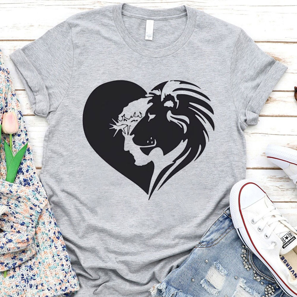 Lion And Heart Christian T-Shirt