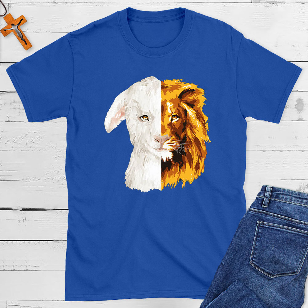 Lion And The Lamb Christian T-Shirt
