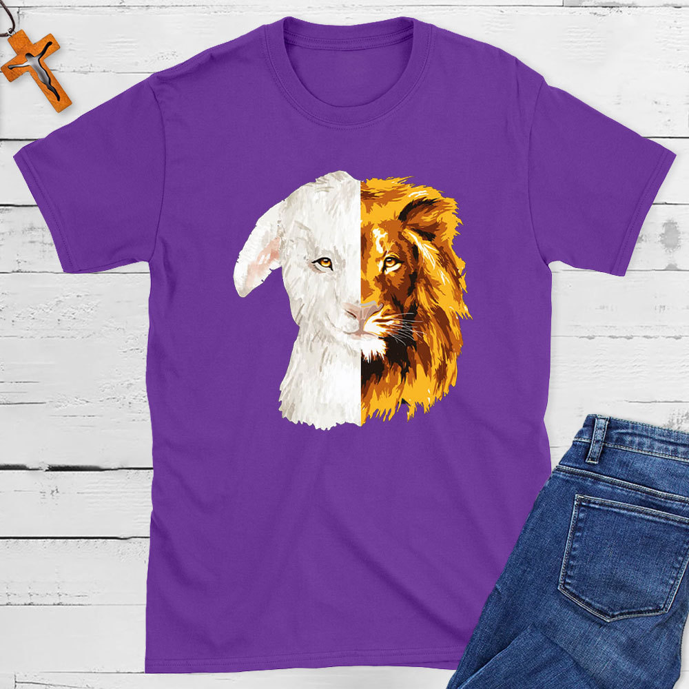 Lion And The Lamb Christian T-Shirt