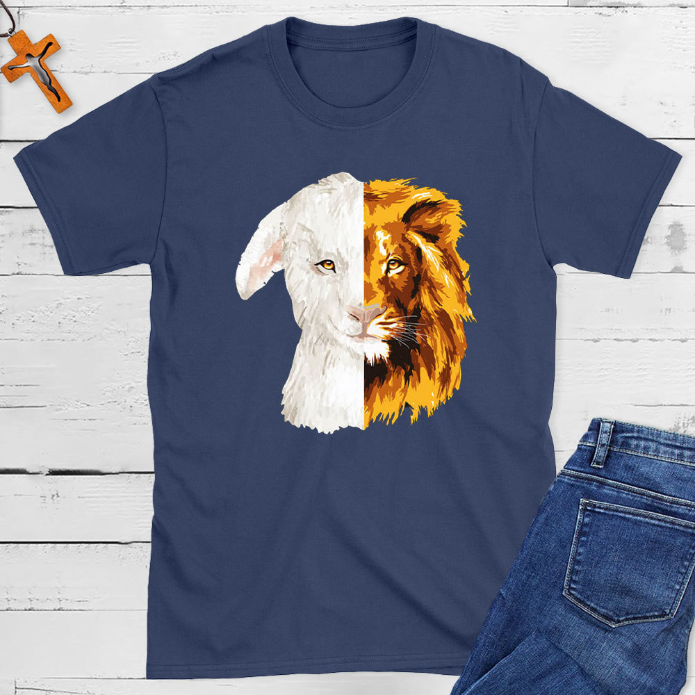 Lion And The Lamb Christian T-Shirt