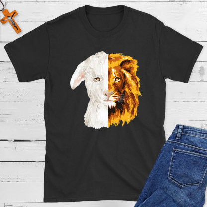 Lion And The Lamb Christian T-Shirt