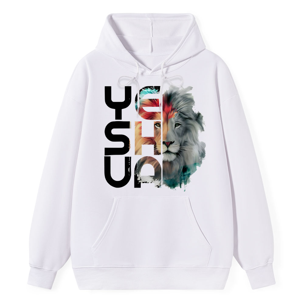 Lion And Yeshua Christian Hoodie Sale - GuidingCross