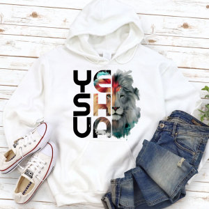 Image of Lion And Yeshua Christian Hoodie