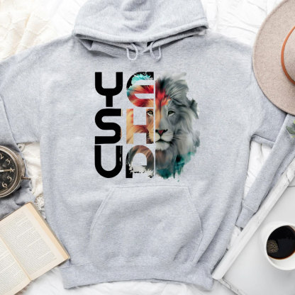Lion And Yeshua Christian Hoodie