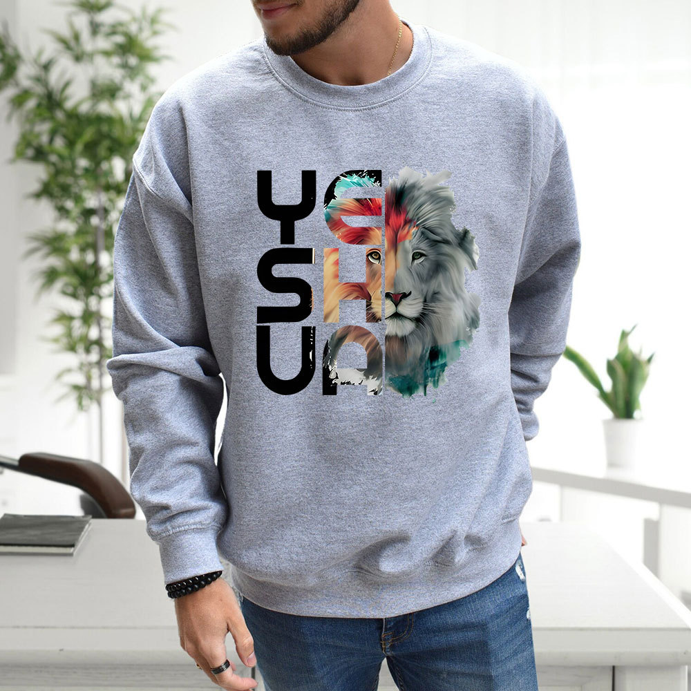 Lion And Yeshua Christian Sweatshirt
