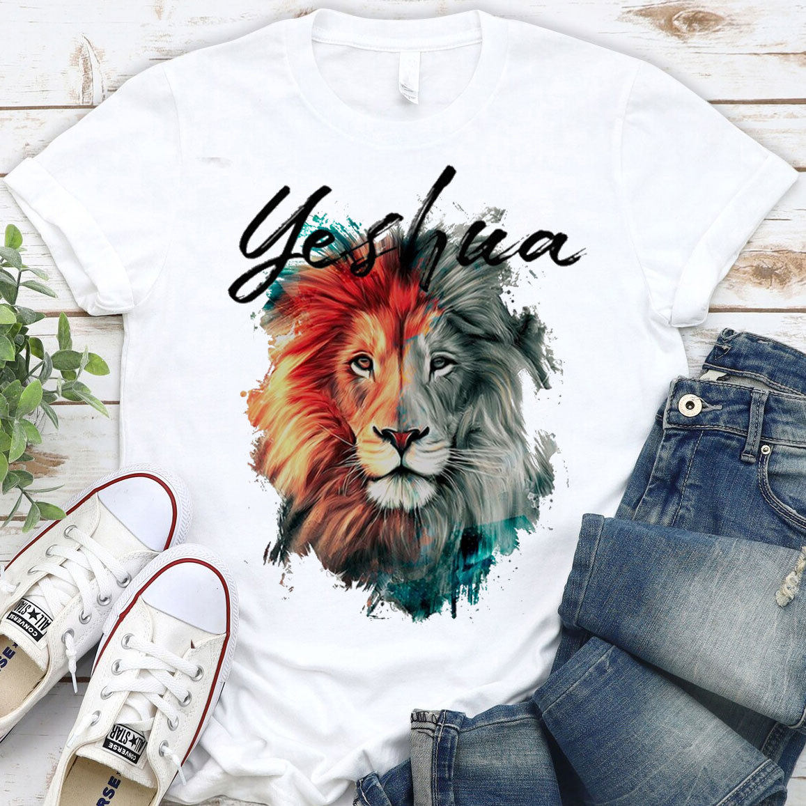 Lion And Yeshua Christian T-Shirt