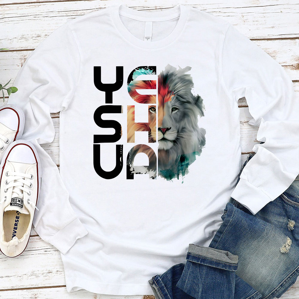 Lion And Yeshua Long Sleeve T-Shirt