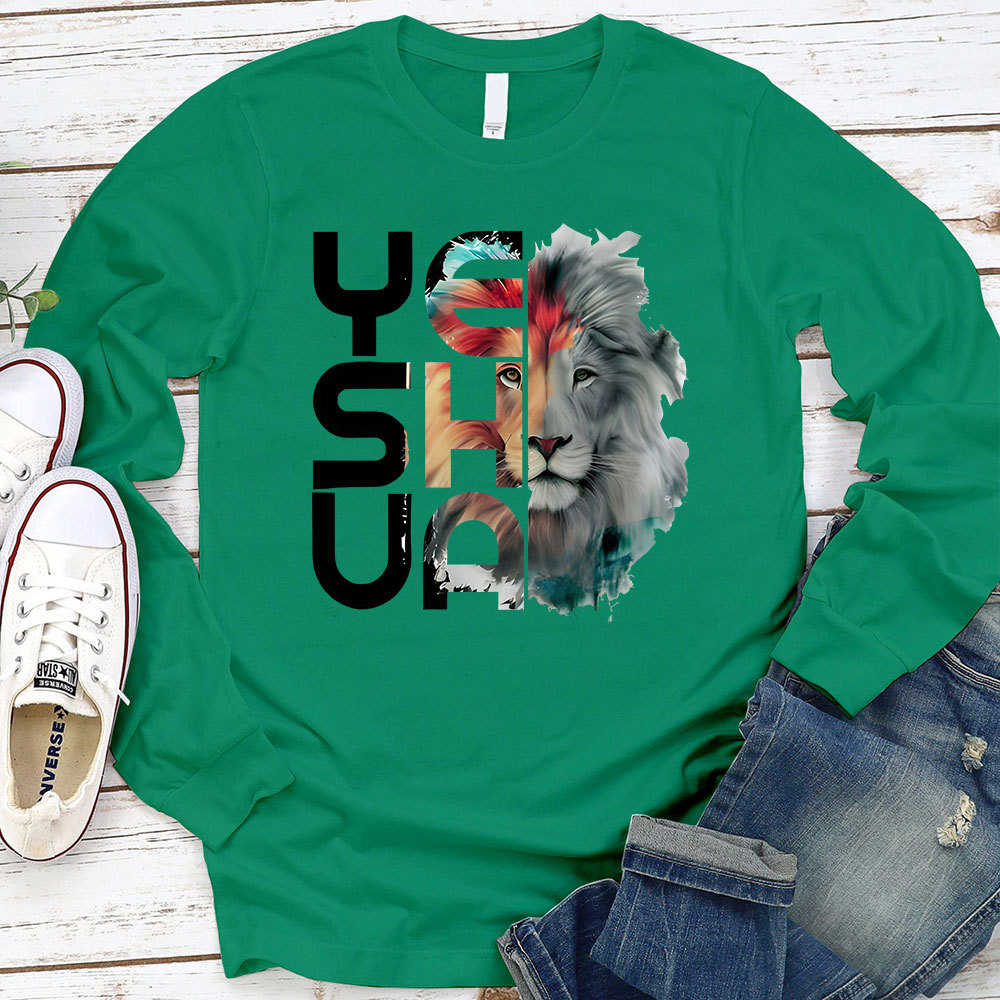 Lion And Yeshua Long Sleeve T-Shirt
