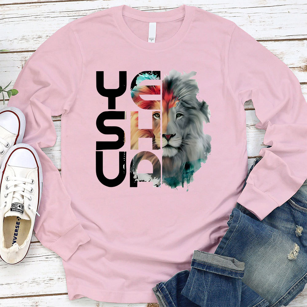 Lion And Yeshua Long Sleeve T-Shirt