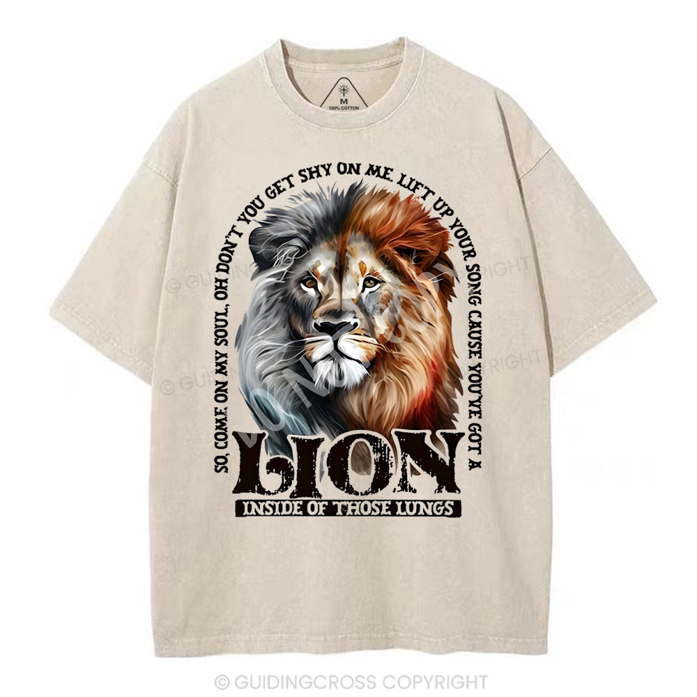 Lion Christian Washed T-Shirt