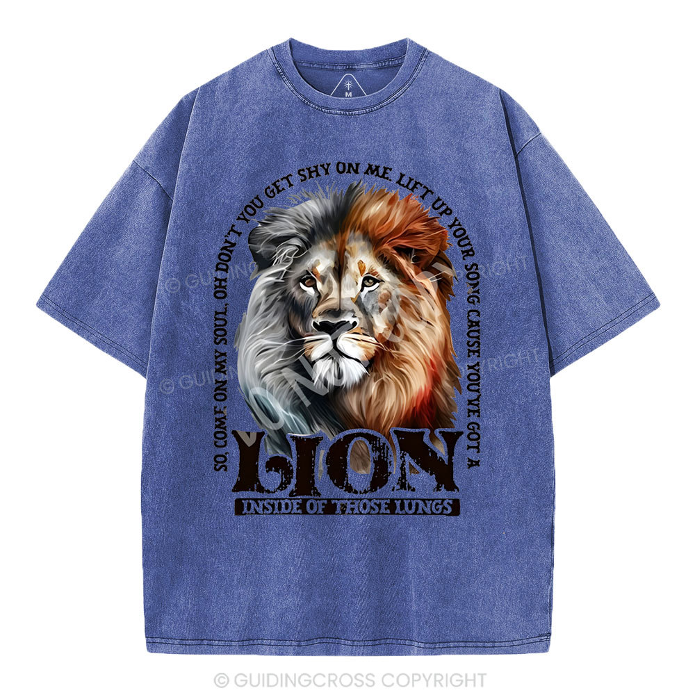 Lion Christian Washed T-Shirt