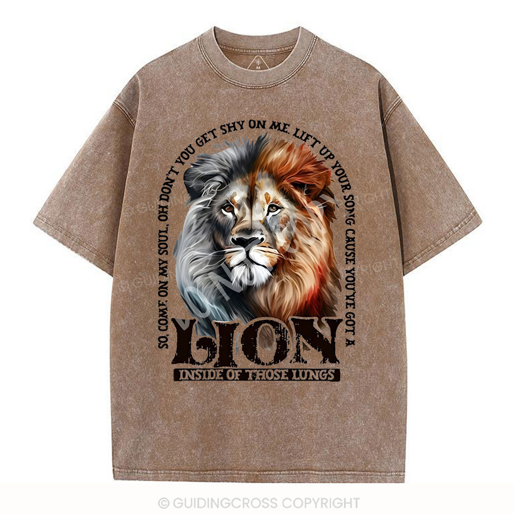 Lion Christian Washed T-Shirt