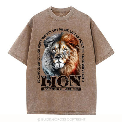 Lion Christian Washed T-Shirt