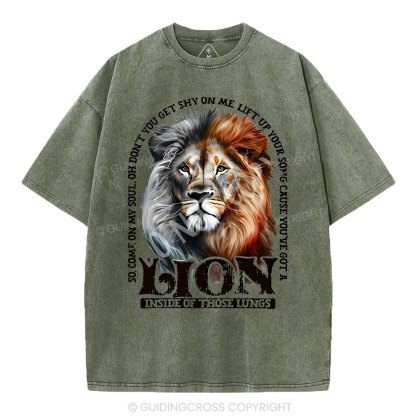 Lion Christian Washed T-Shirt