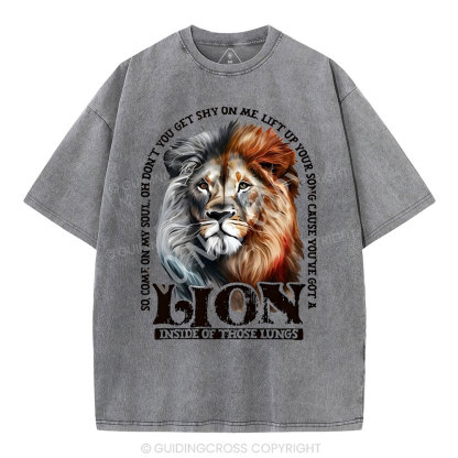Lion Christian Washed T-Shirt