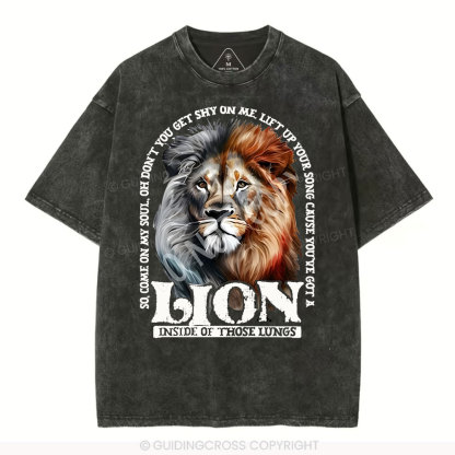 Lion Christian Washed T-Shirt