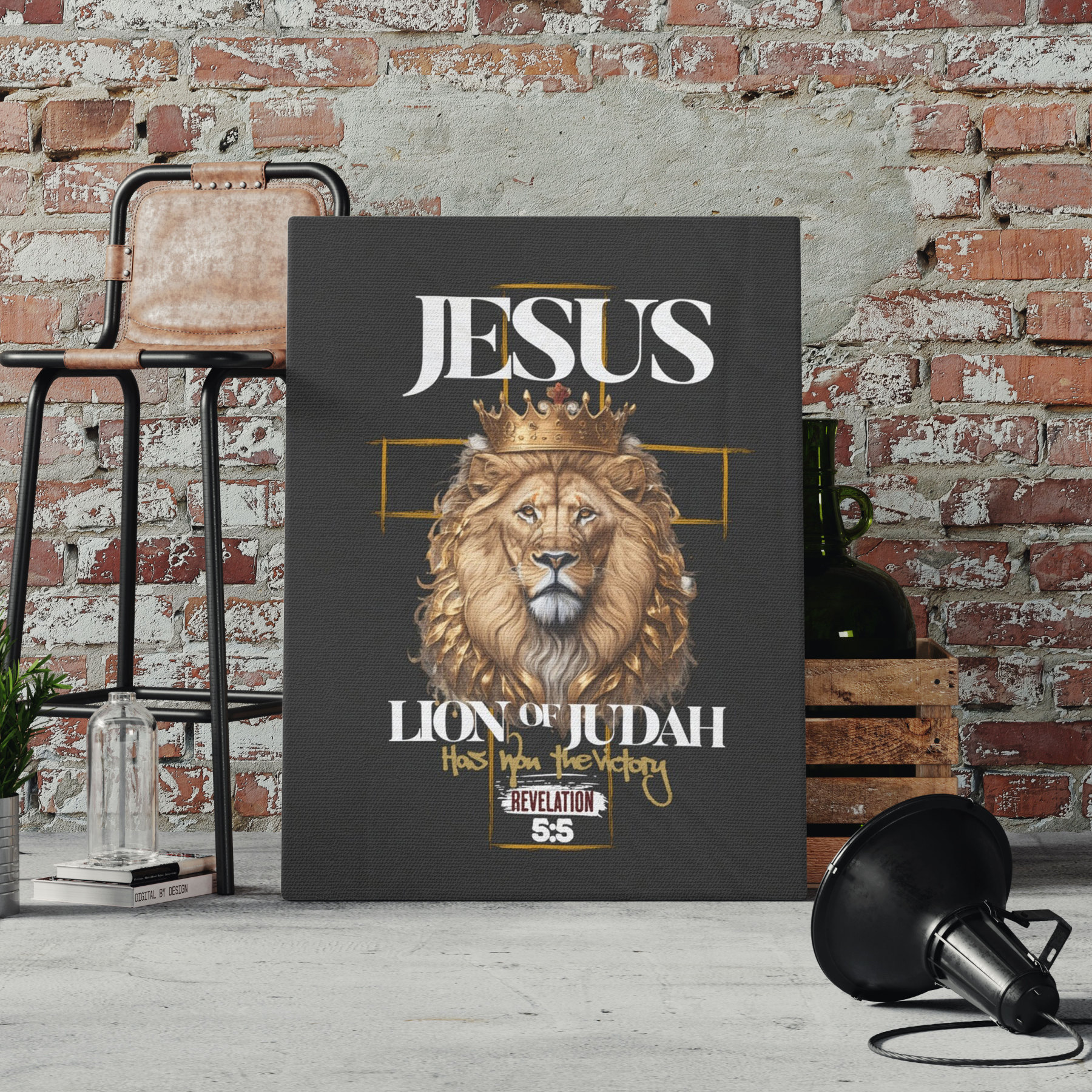 Lion Of Judah Christian Canvas Wall Art