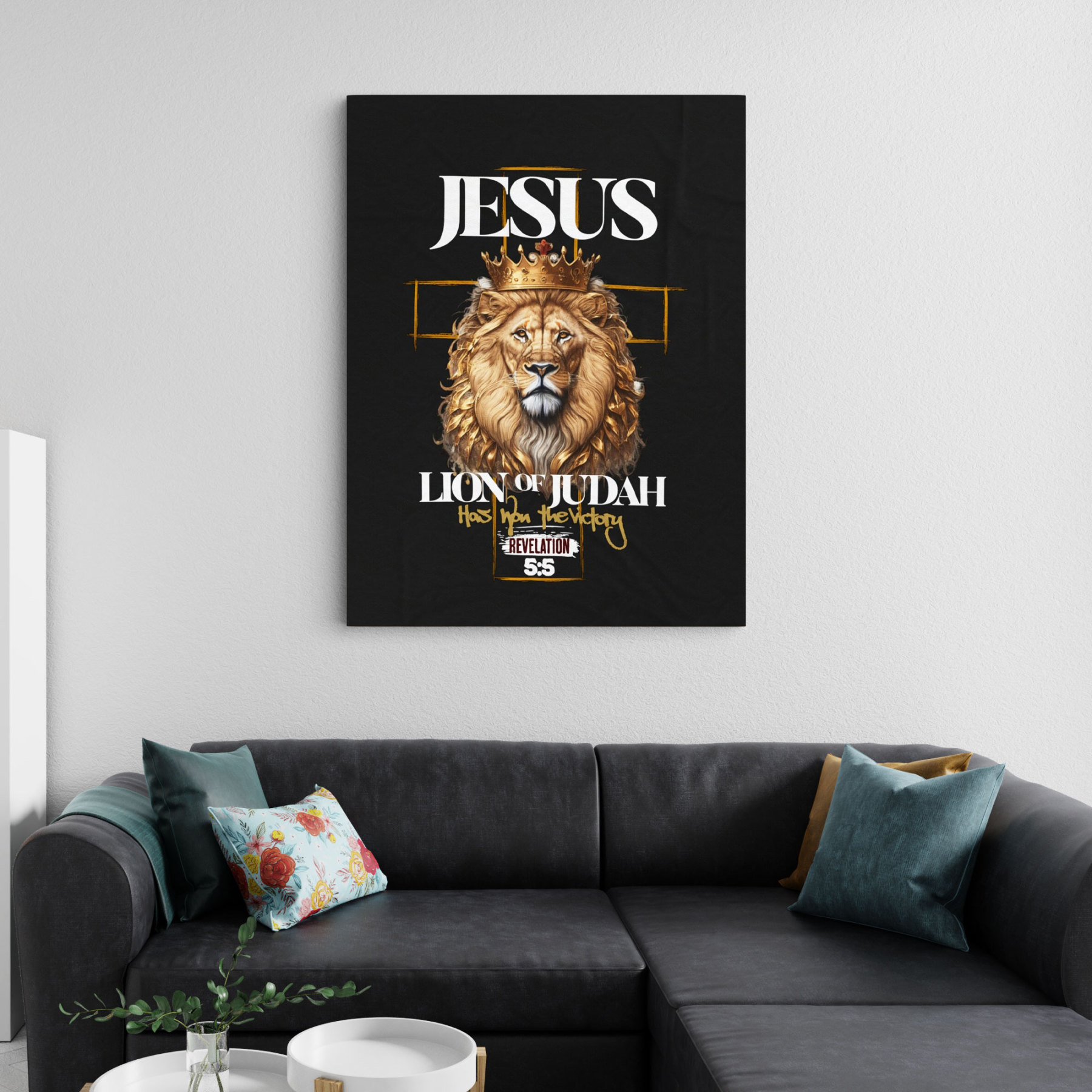 Lion Of Judah Christian Canvas Wall Art
