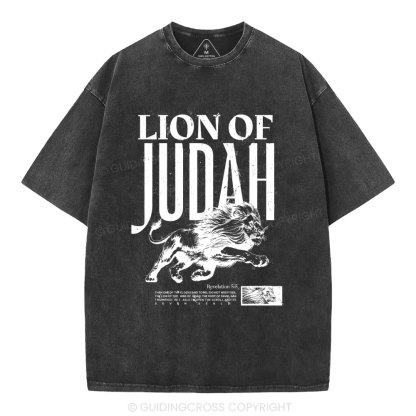 Lion Of Judah Chrisitan Washed T-Shirt