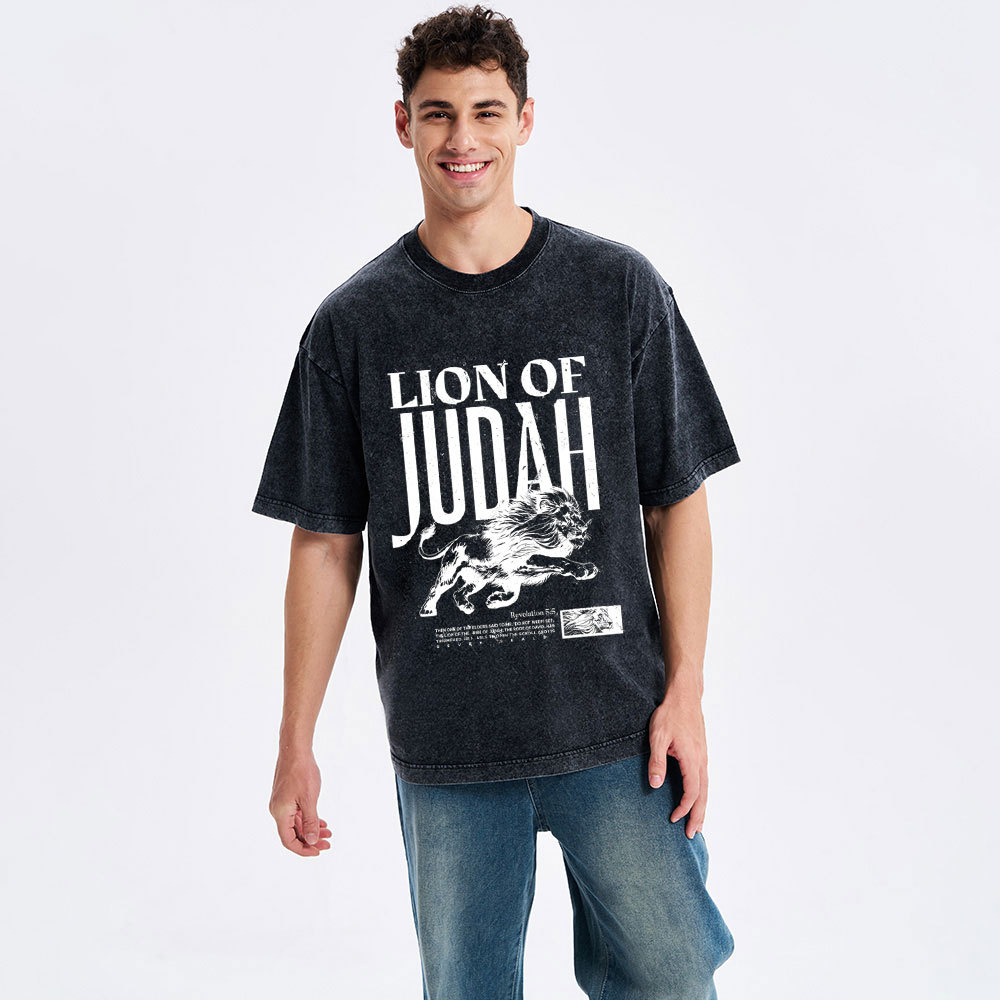 Lion Of Judah Chrisitan Washed T-Shirt