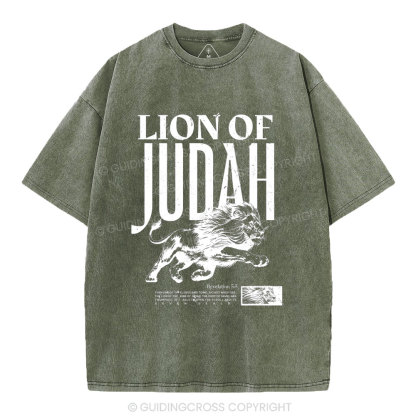 Lion Of Judah Chrisitan Washed T-Shirt