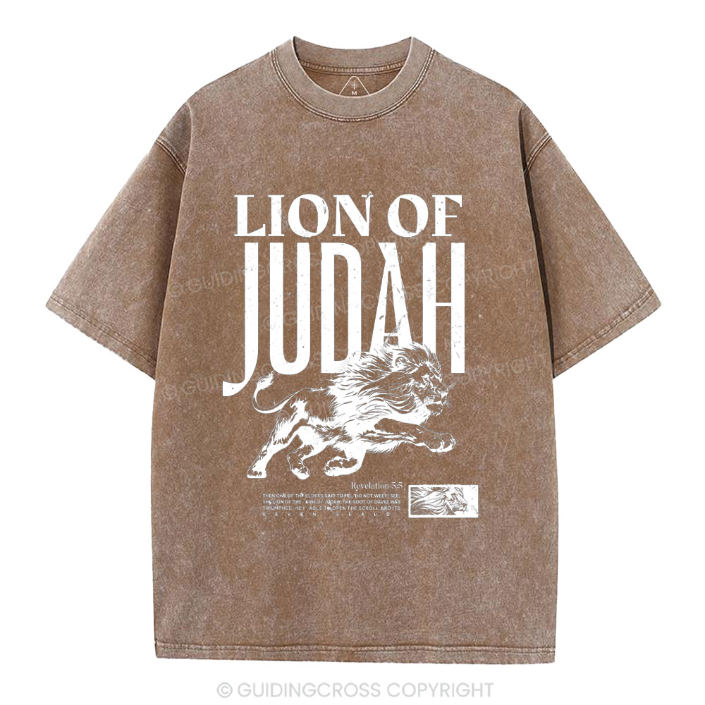 Lion Of Judah Chrisitan Washed T-Shirt