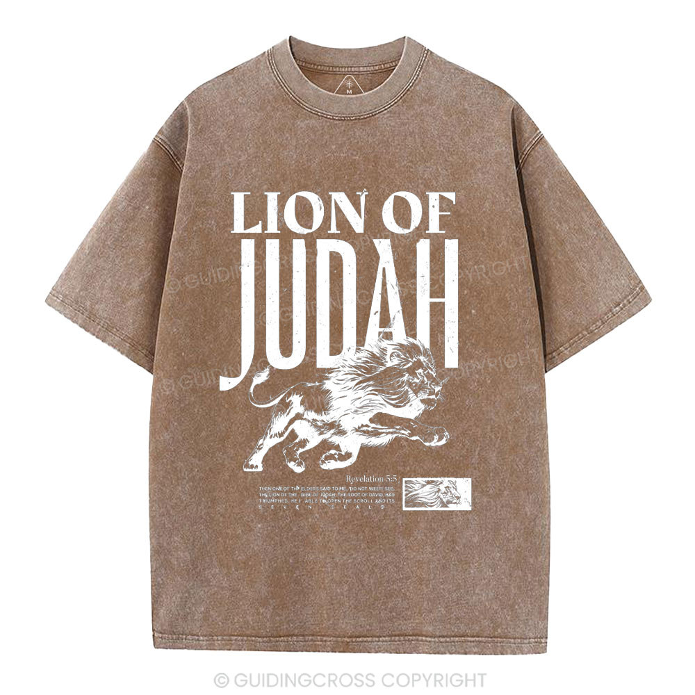 Lion Of Judah Chrisitan Washed T-Shirt