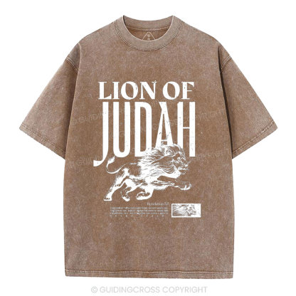 Lion Of Judah Chrisitan Washed T-Shirt