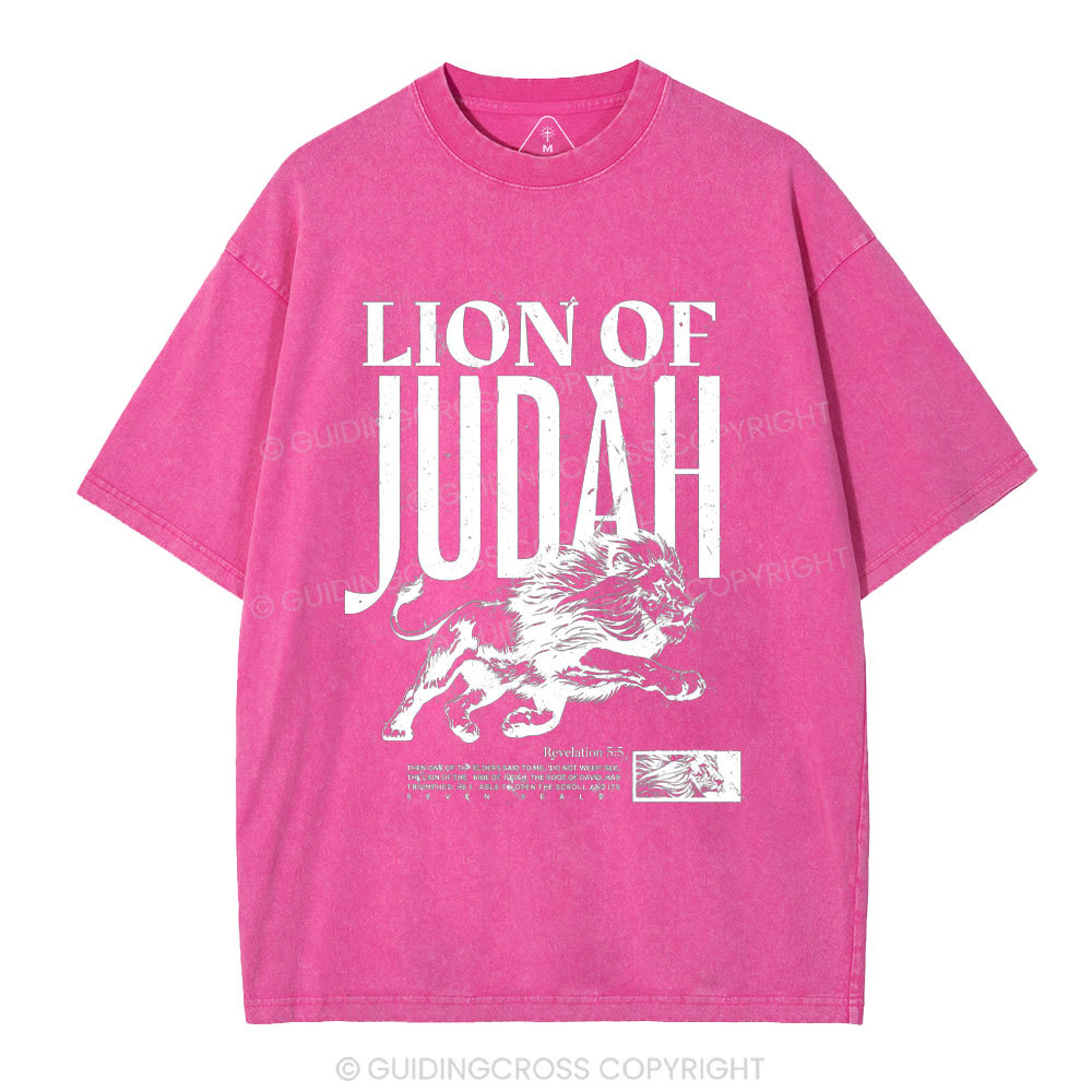 Lion Of Judah Chrisitan Washed T-Shirt