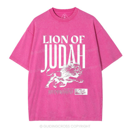 Lion Of Judah Chrisitan Washed T-Shirt