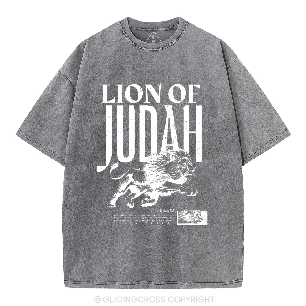 Lion Of Judah Chrisitan Washed T-Shirt