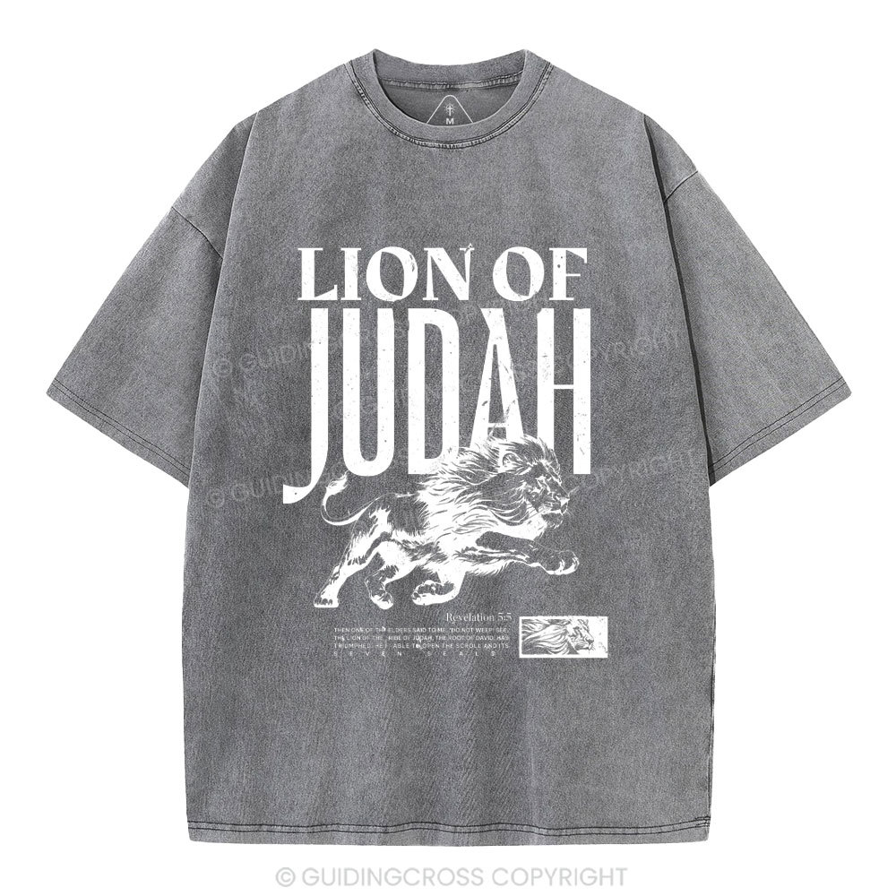 Lion Of Judah Chrisitan Washed T-Shirt
