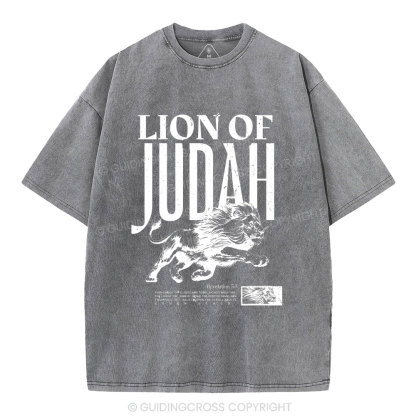 Lion Of Judah Chrisitan Washed T-Shirt