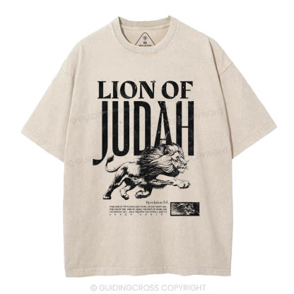 Lion Of Judah Chrisitan Washed T-Shirt