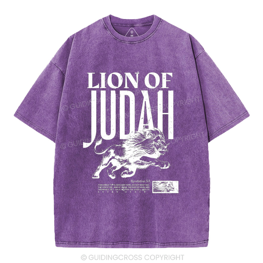 Lion Of Judah Chrisitan Washed T-Shirt