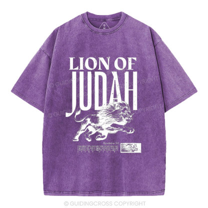 Lion Of Judah Chrisitan Washed T-Shirt