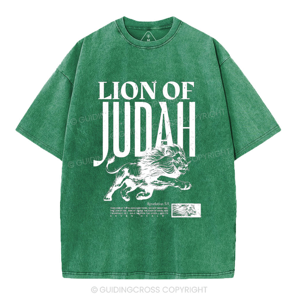 Lion Of Judah Chrisitan Washed T-Shirt