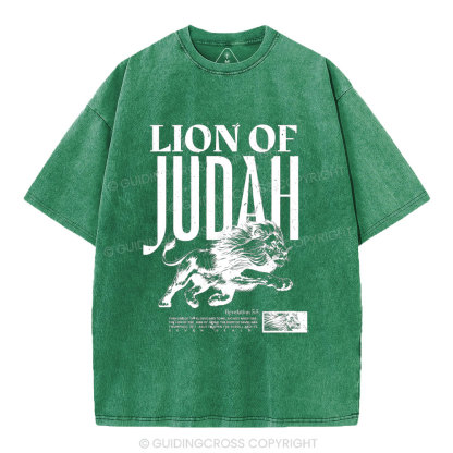 Lion Of Judah Chrisitan Washed T-Shirt